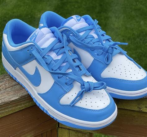 blue Nike dunks platform